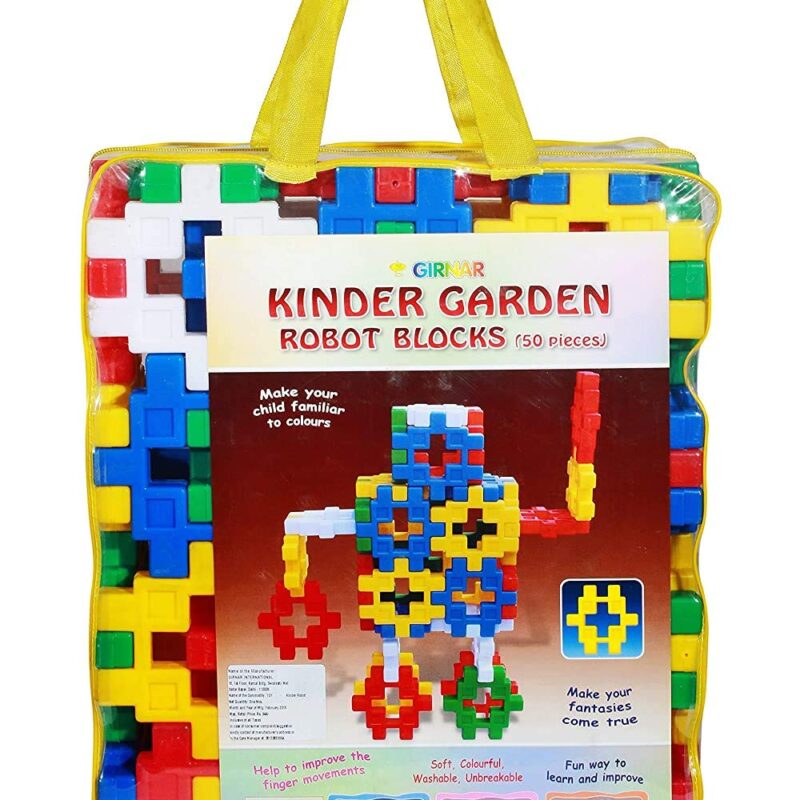 United Agencies Girnar Kindergarten Blocks - Robot 50Pcs