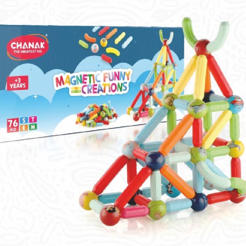 76 Piece Magnetic Building Stick & Ball Blocks
